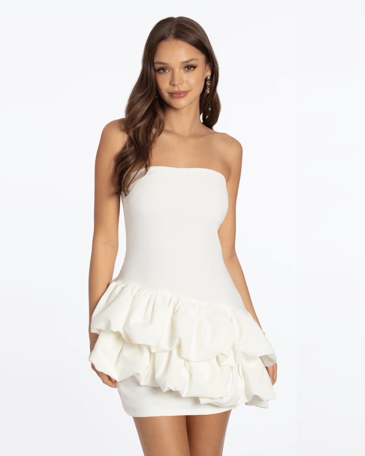strapless a-line maxi homecoming dress - image 3