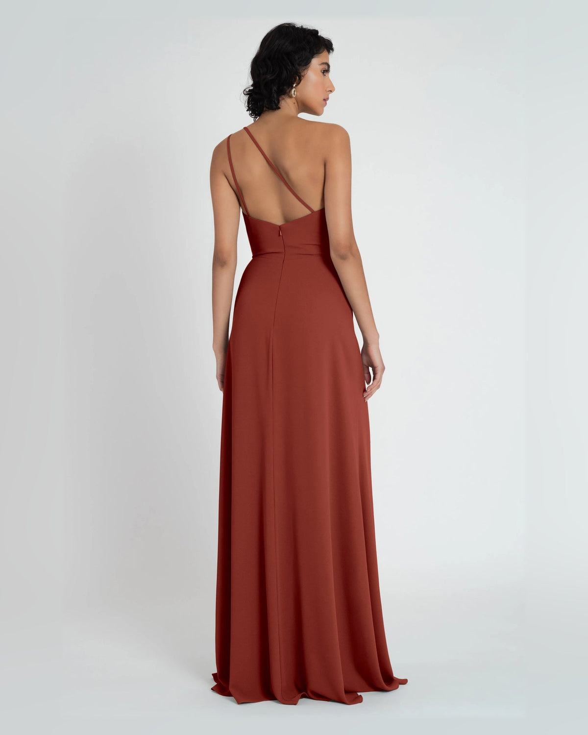 one shoulder a-line floor-length formal dress - image 4