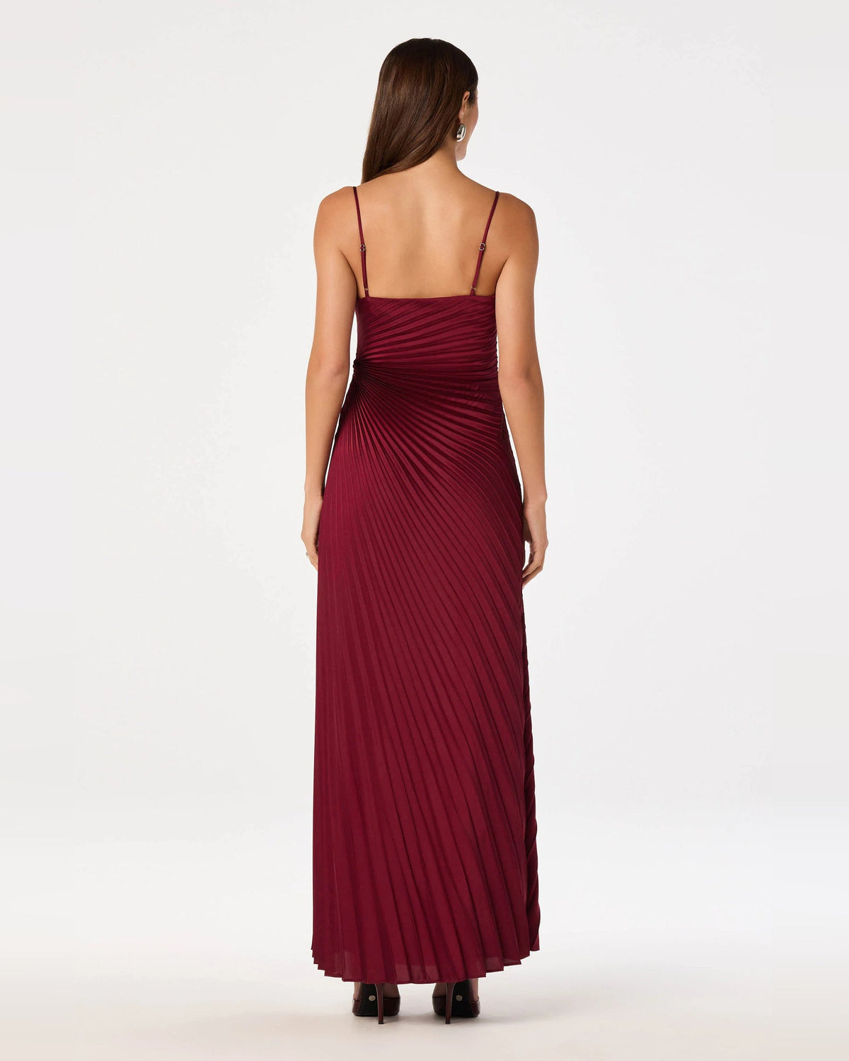 spaghetti strap sheath maxi formal dress - image 4