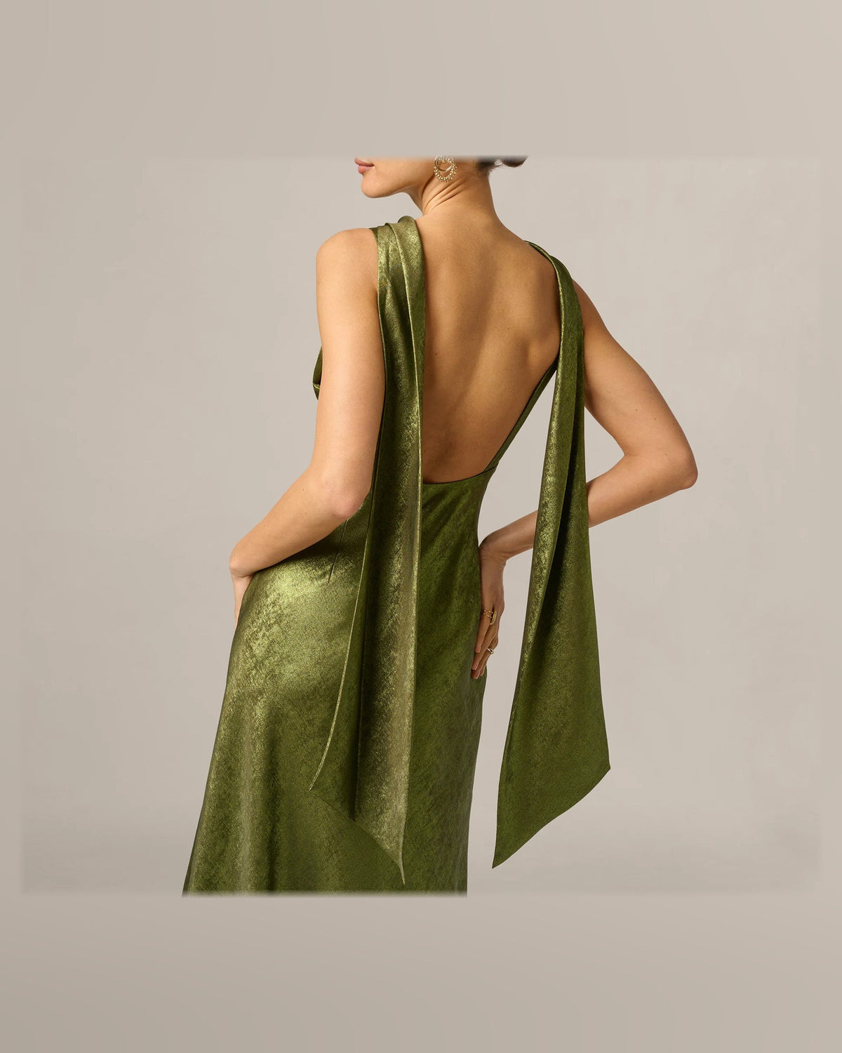 halter neck a-line floor-length formal dress - image 4