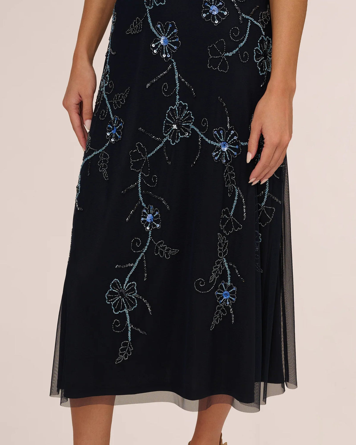v neck a-line midi mother of the bride dress - image 4
