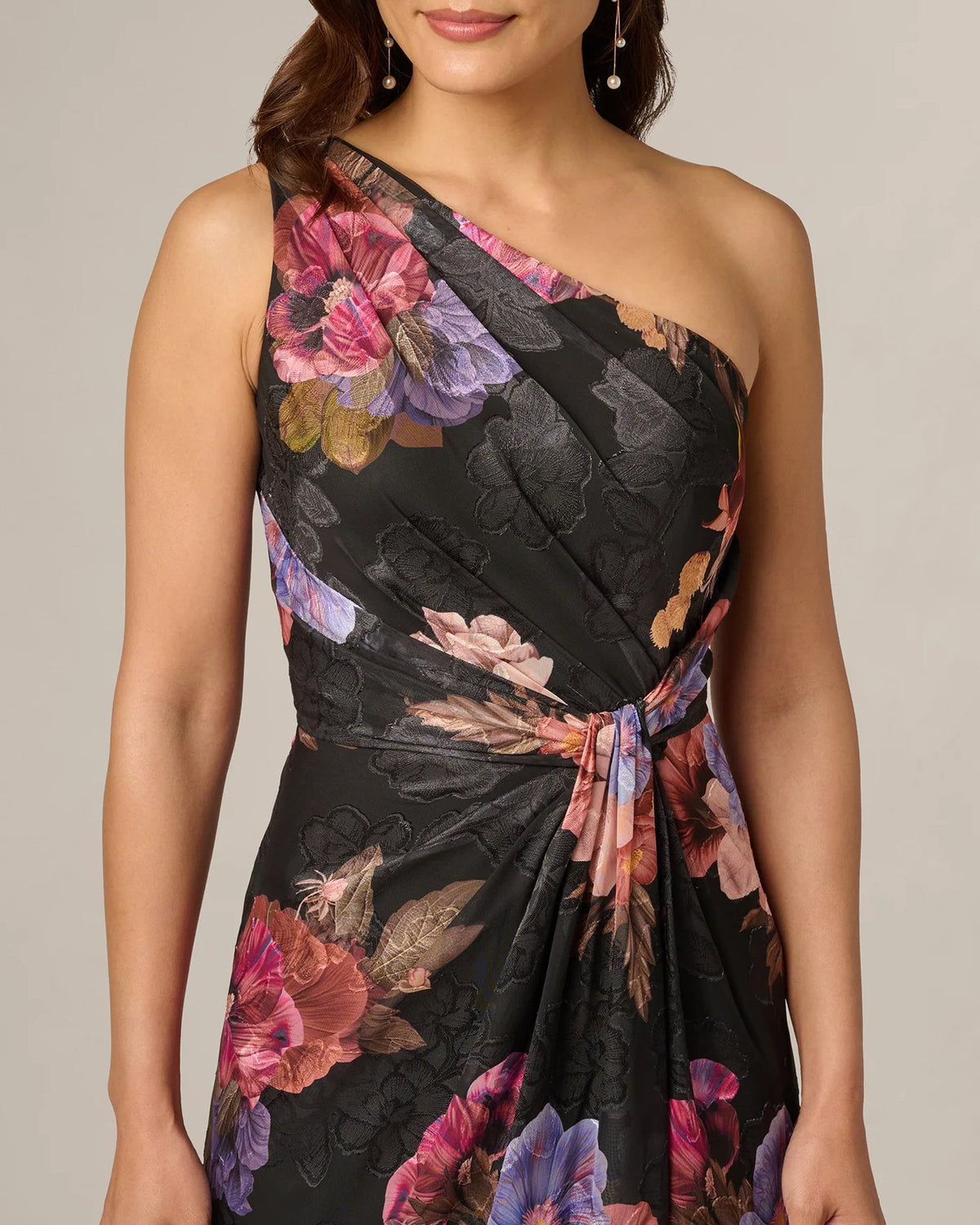 one-shoulder a-line maxi mother of the bride dress - image 4