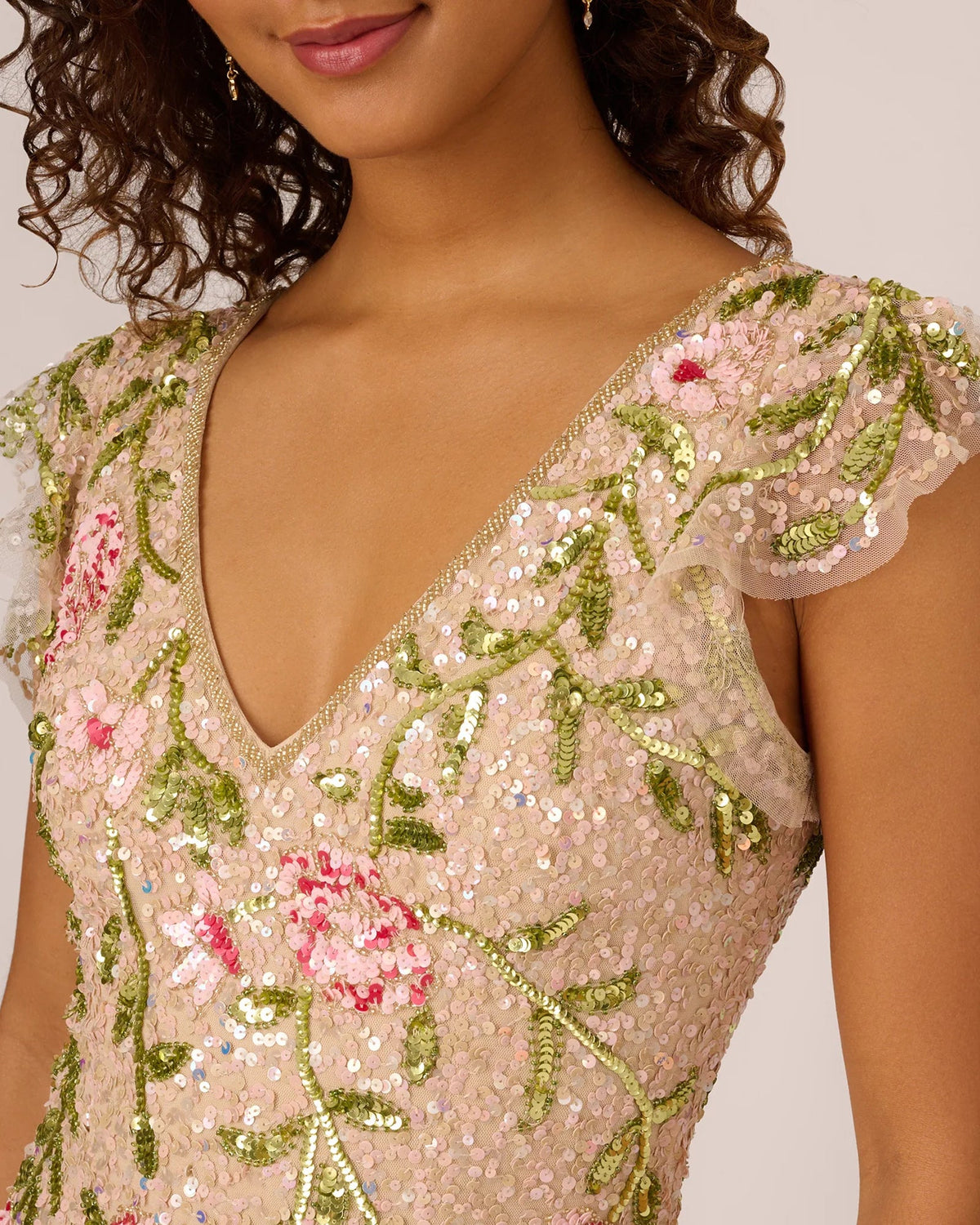 v neck mermaid floor-length mother of the bride dress - image 4