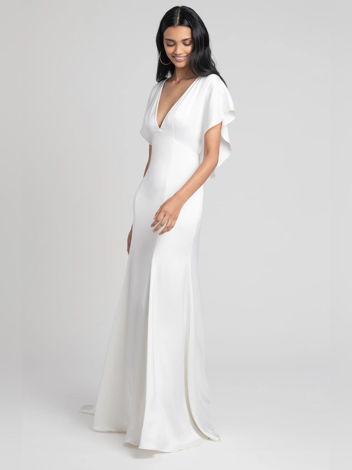 v neck fit-and-flare floor-length formal dress - image 4