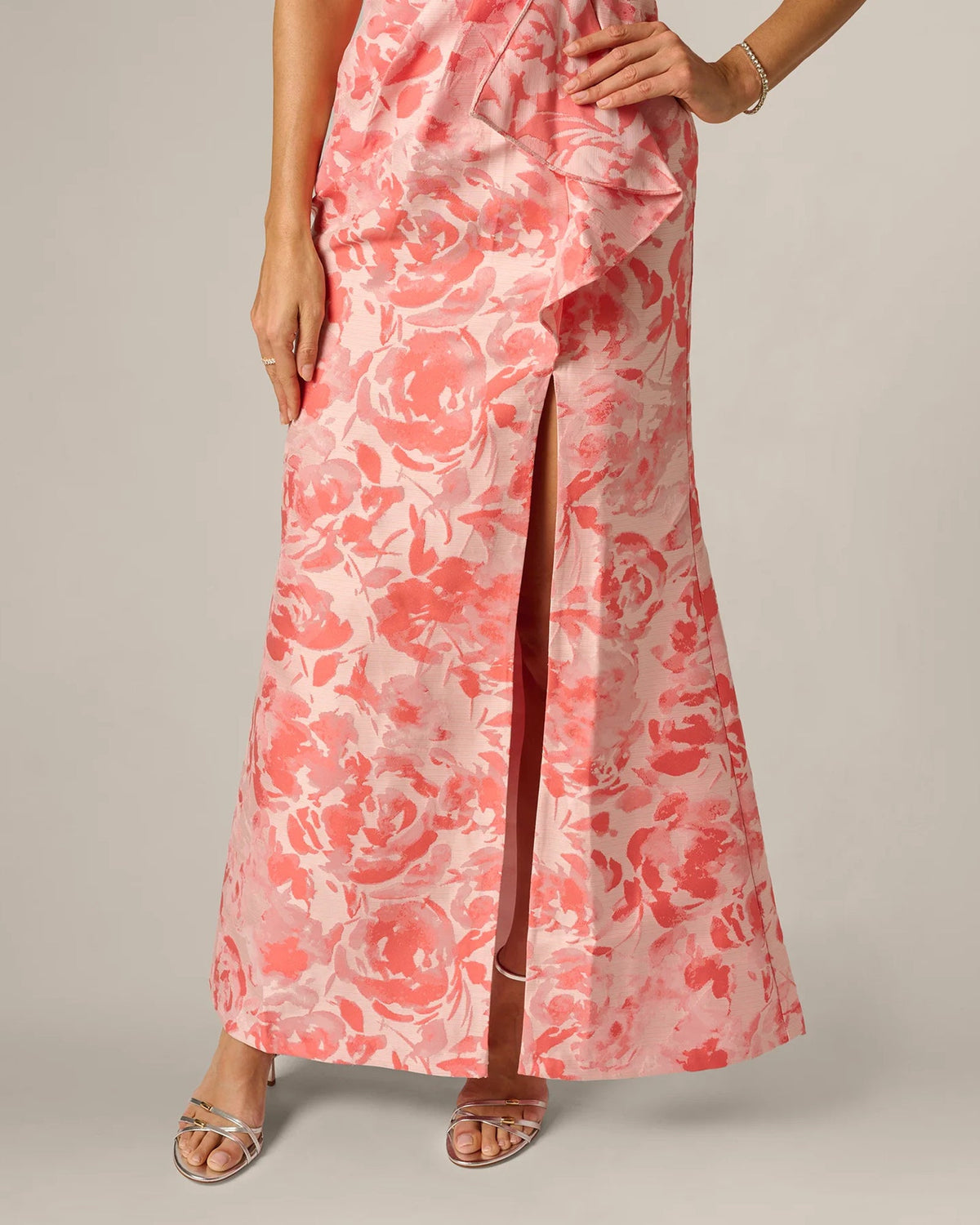 one-shoulder a-line maxi mother of the bride dress - image 4
