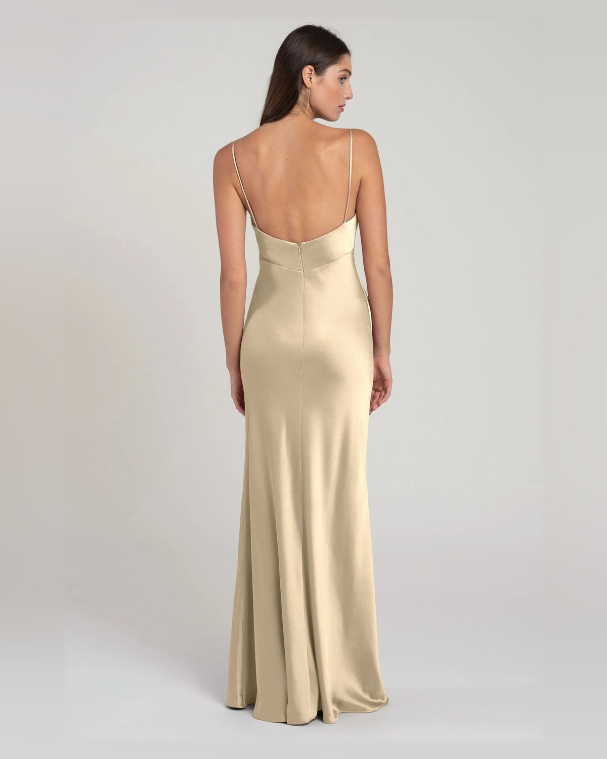 cowl neck empire-waist floor-length formal dress - image 4