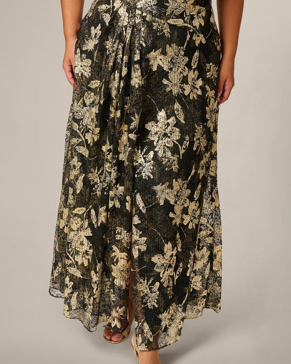 spaghetti strap a-line maxi mother of the bride dress - image 4