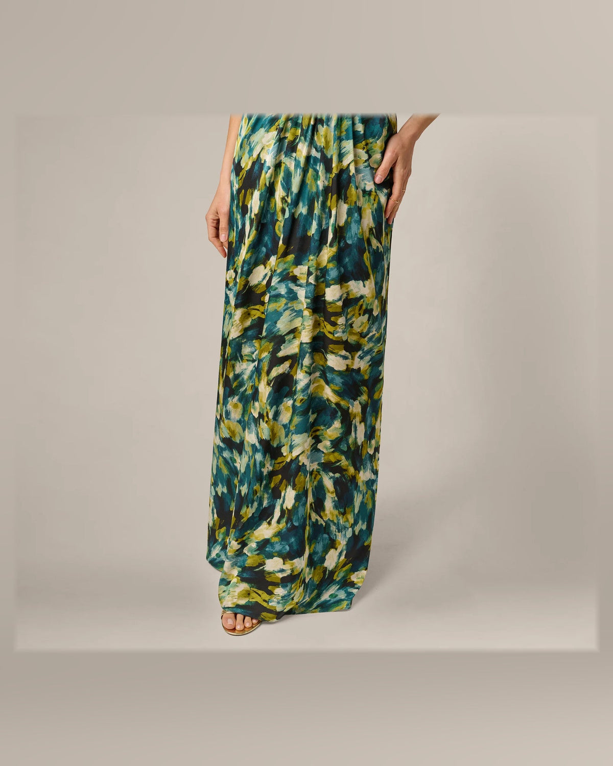 halter neck a-line floor-length formal dress - image 4