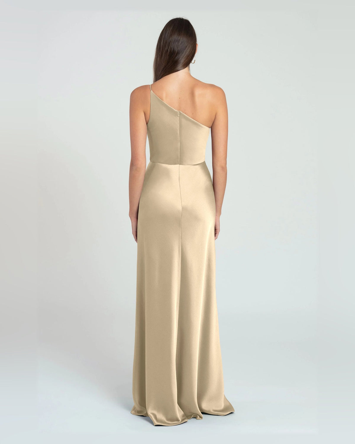 one shoulder a-line floor-length formal dress - image 4