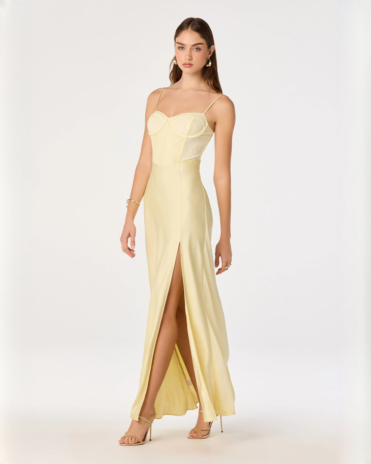 sweetheart satin a-line maxi bridesmaid dress - image 4