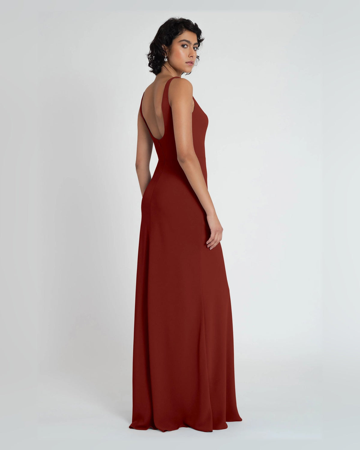 square neck a-line floor-length formal dress - image 4