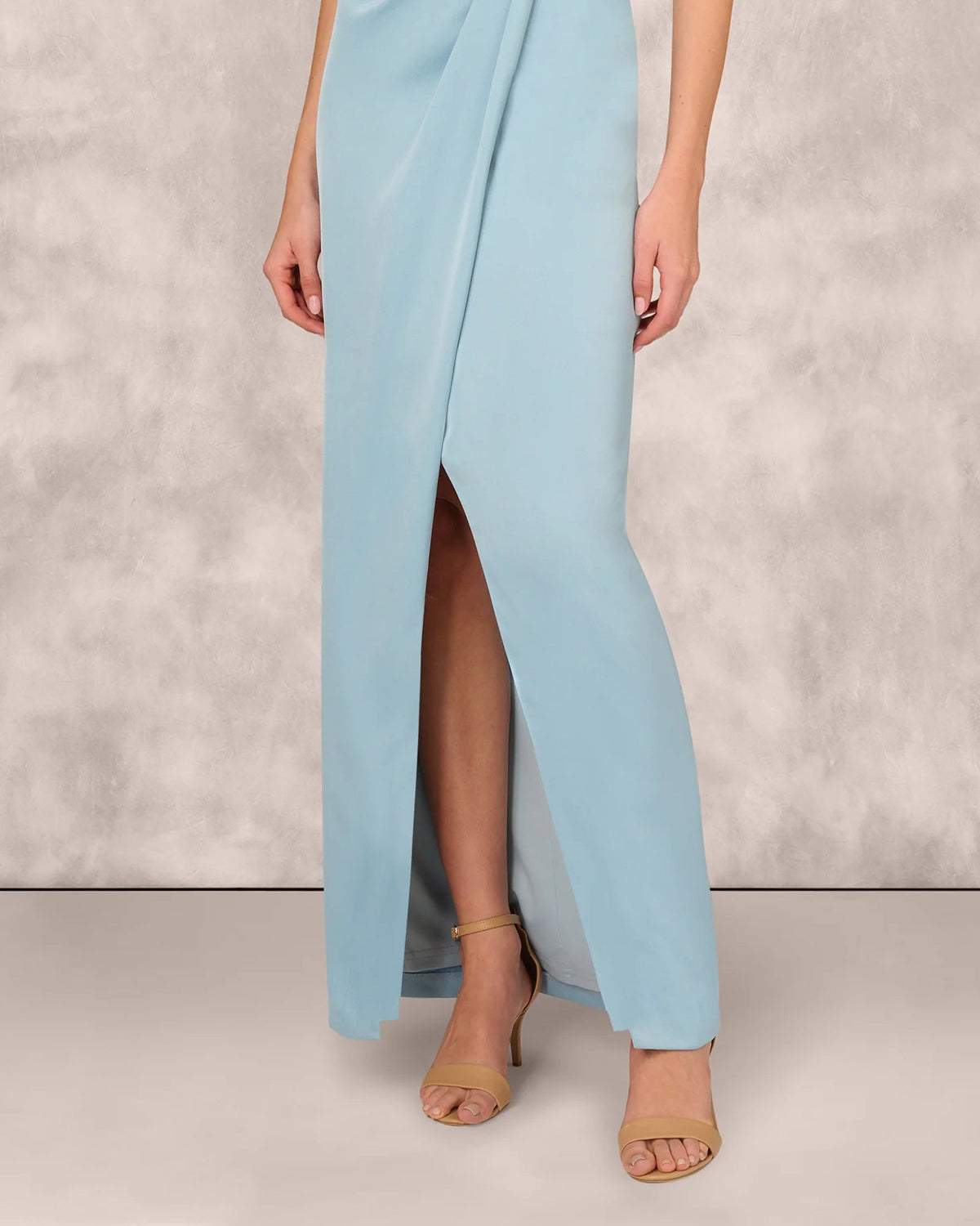 off shoulder column floor-length mother of the bride dress - image 4