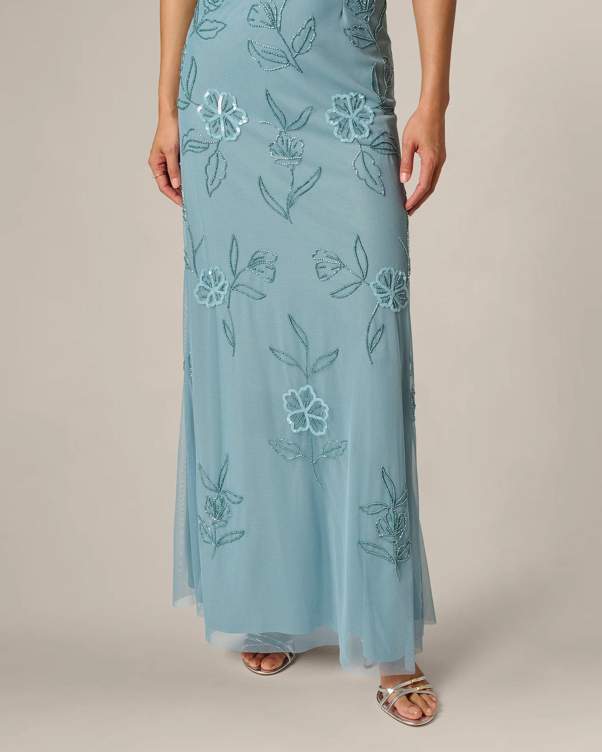 flutter-sleeve a-line maxi mother of the bride dress - image 4