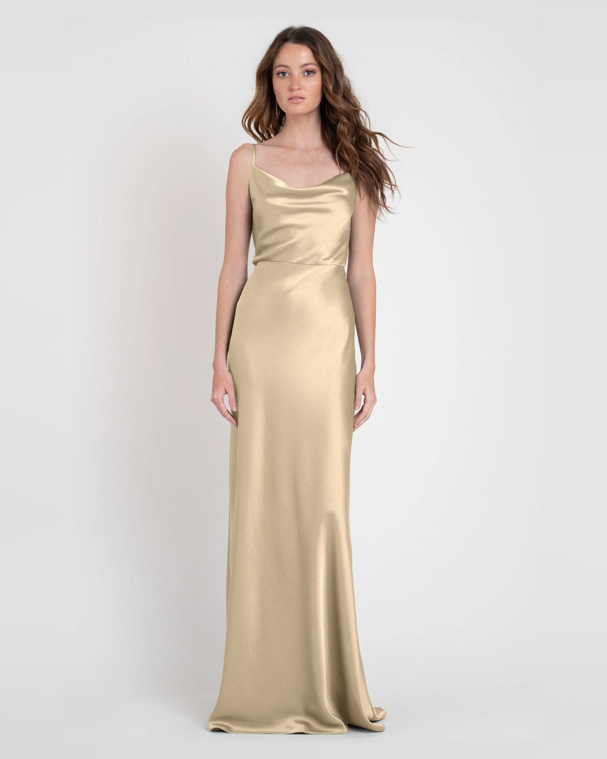 cowl neck slip floor-length formal dress - image 4