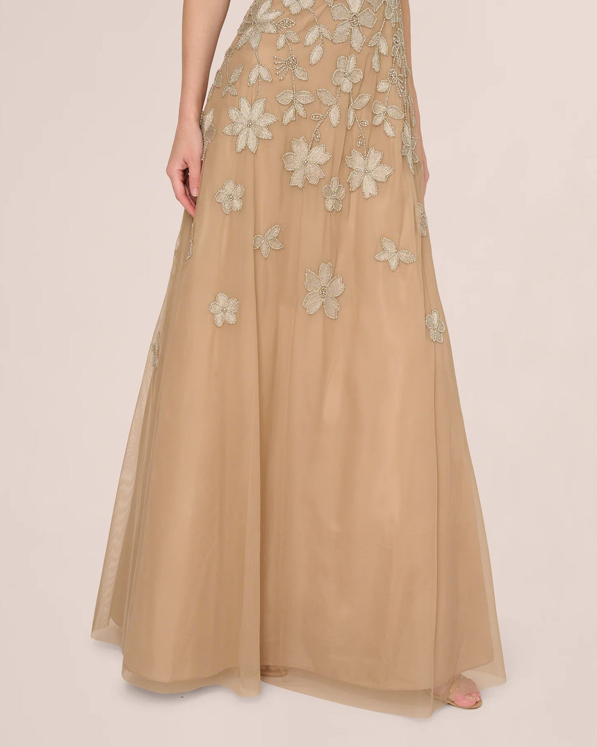 strapless a-line maxi mother of the bride dress - image 4
