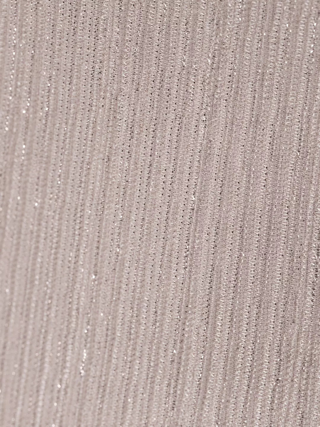 Blush pink glitter sequin fabric close-up with vertical textured lines