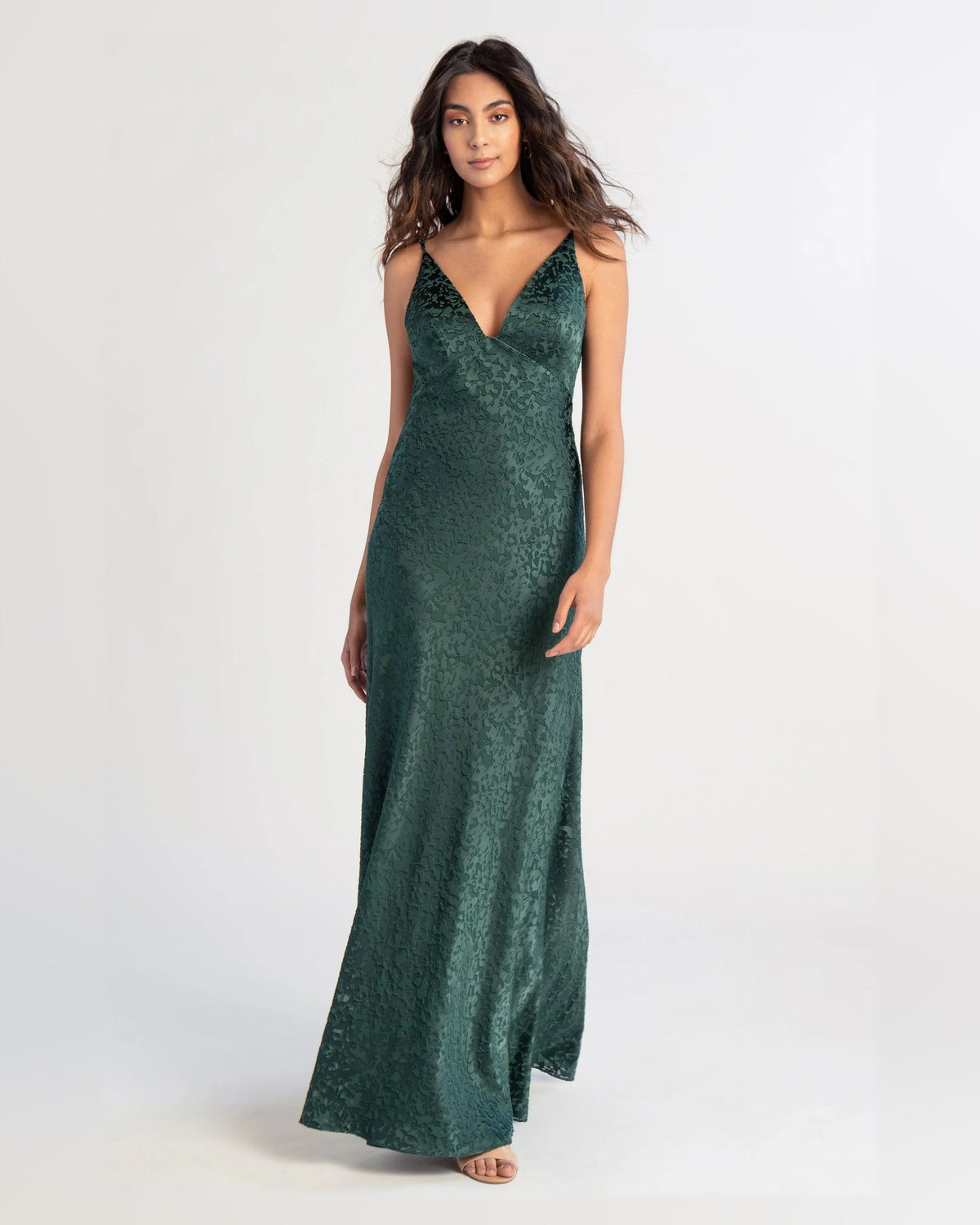 v neck empire-waist floor-length formal dress - image 4