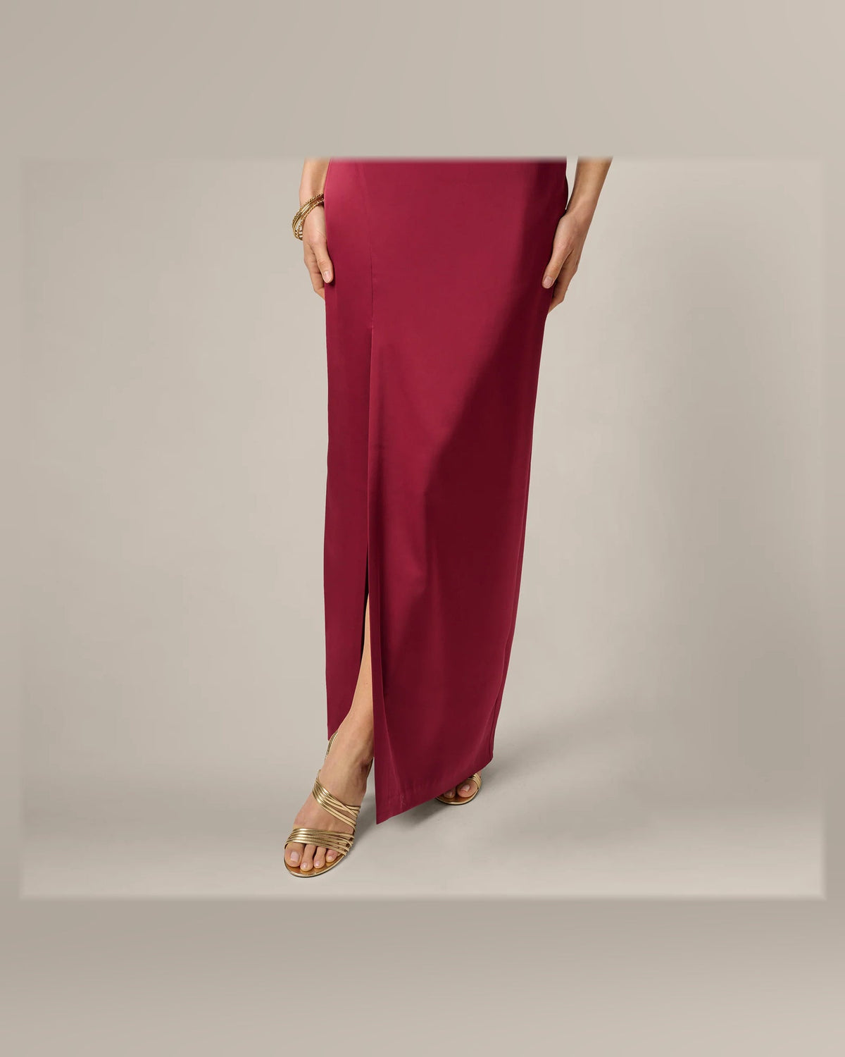 halter neck column floor-length formal dress - image 4