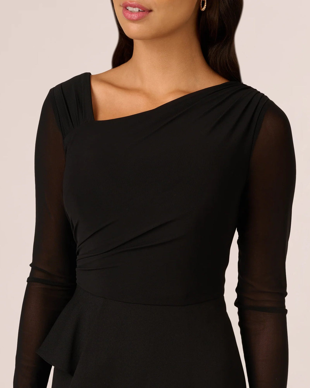 asymmetrical neck mermaid floor-length mother of the bride dress - image 4