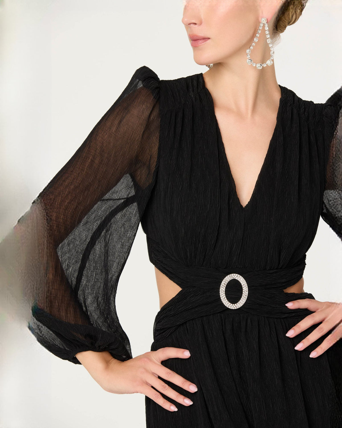 v-neck a-line maxi formal dress - image 4