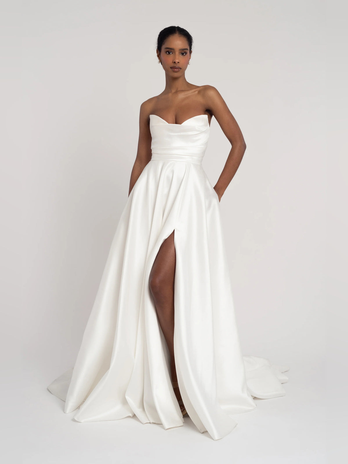 cowl neck ball-gown floor-length formal dress - image 4