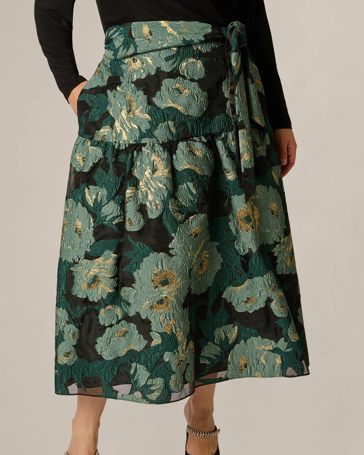 spaghetti strap a-line maxi mother of the bride dress - image 4