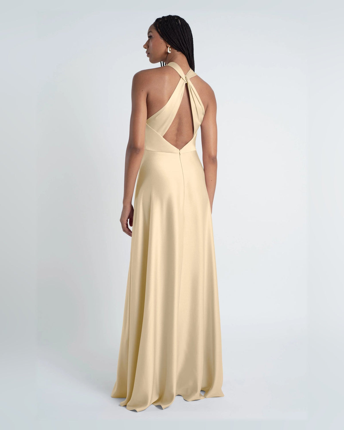 halter neck a-line floor-length formal dress - image 4