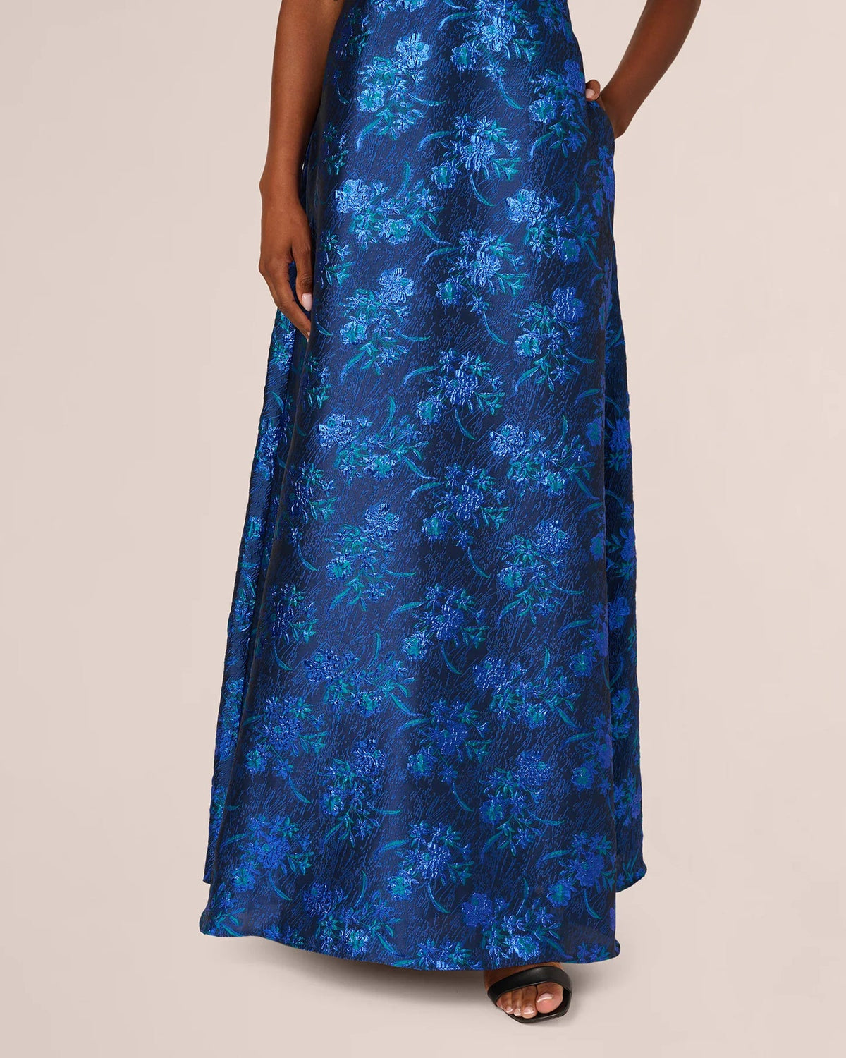 off-shoulder a-line maxi mother of the bride dress - image 4