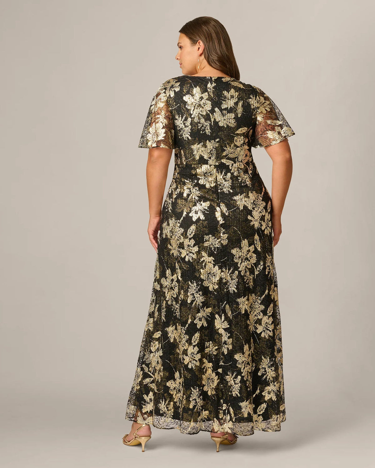 spaghetti strap a-line maxi mother of the bride dress - image 5