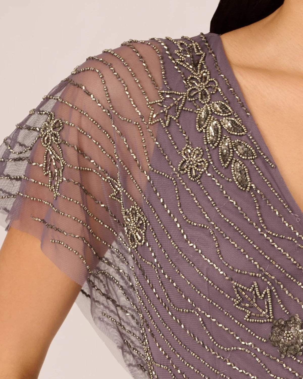 v neck column ankle-length mother of the bride dress - image 5