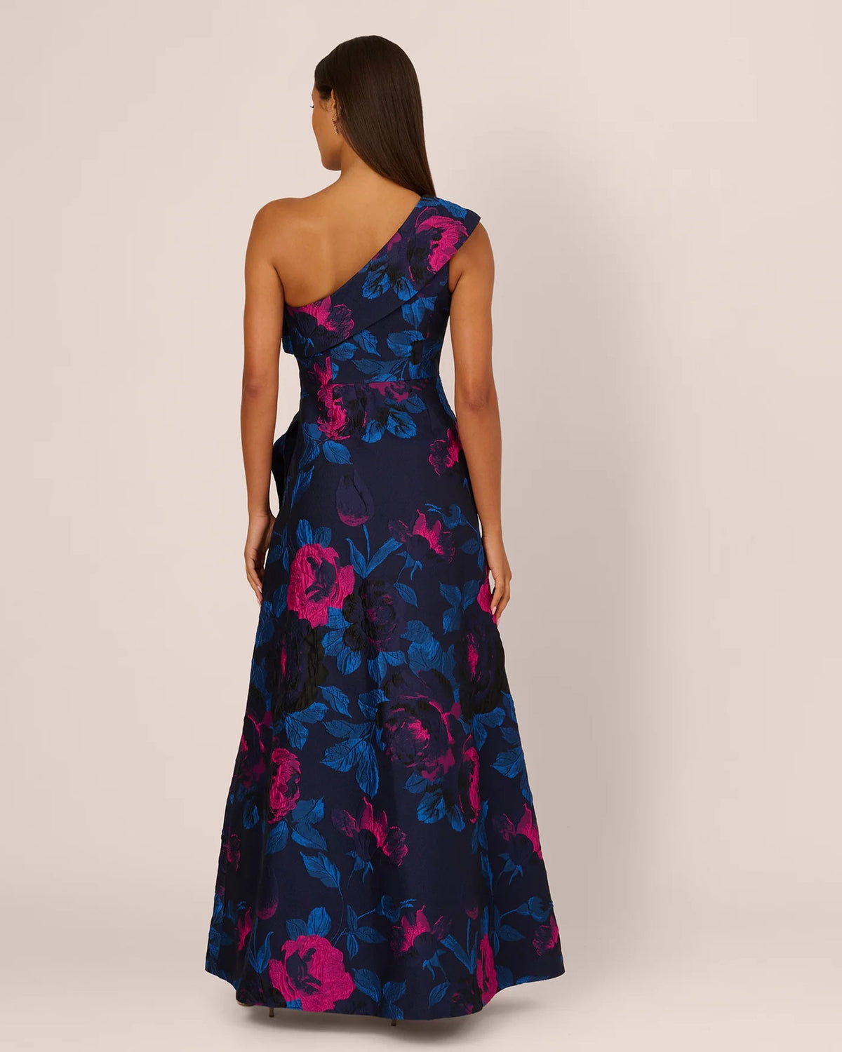 one-shoulder a-line maxi mother of the bride dress - image 5