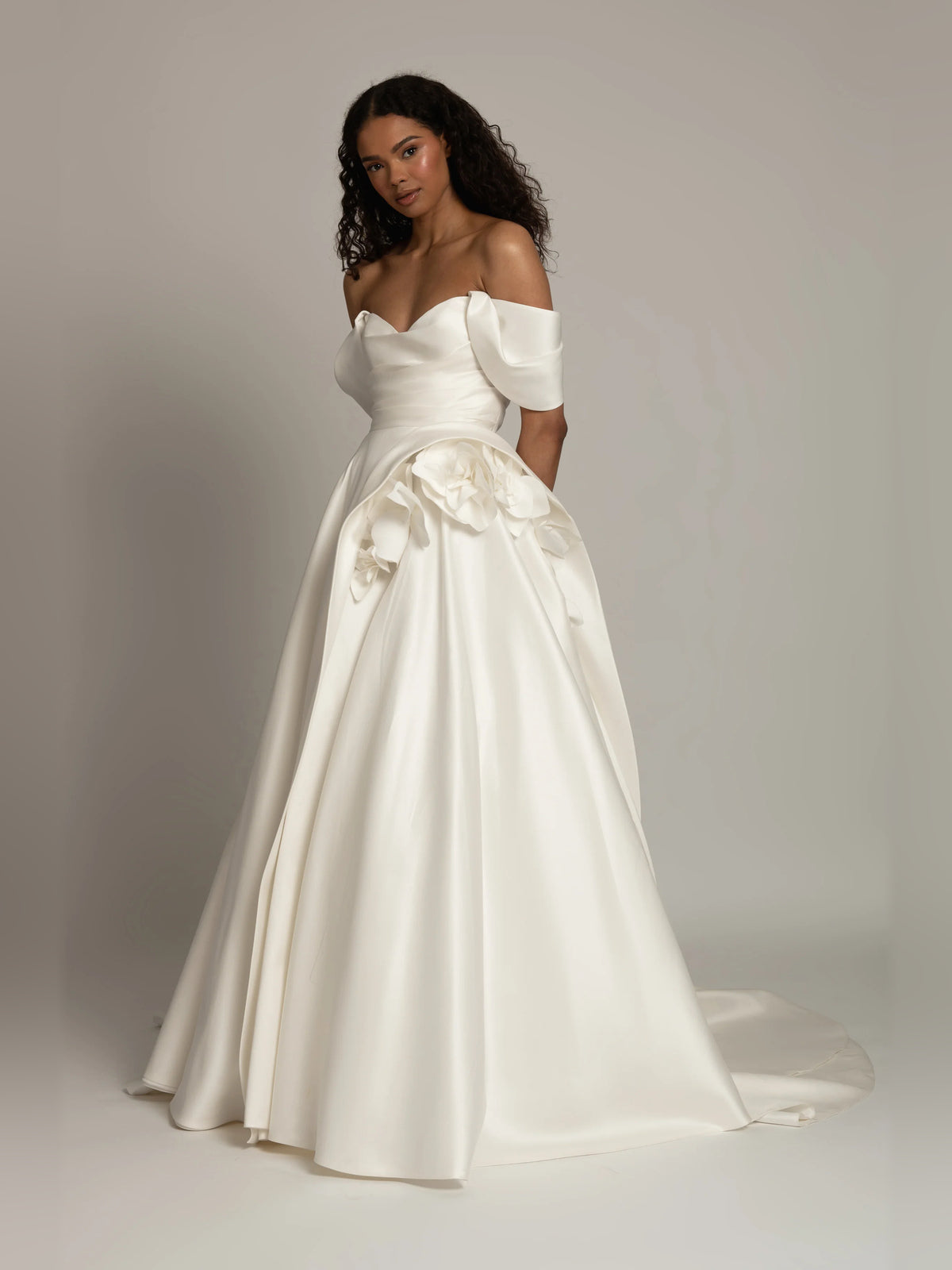 cowl neck ball-gown floor-length formal dress - image 5