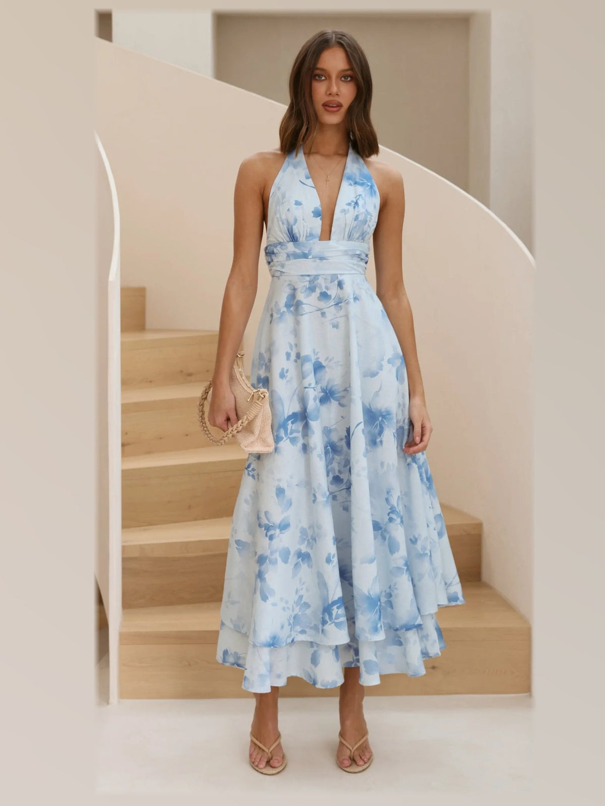 Ivory formal dress with a-line shape