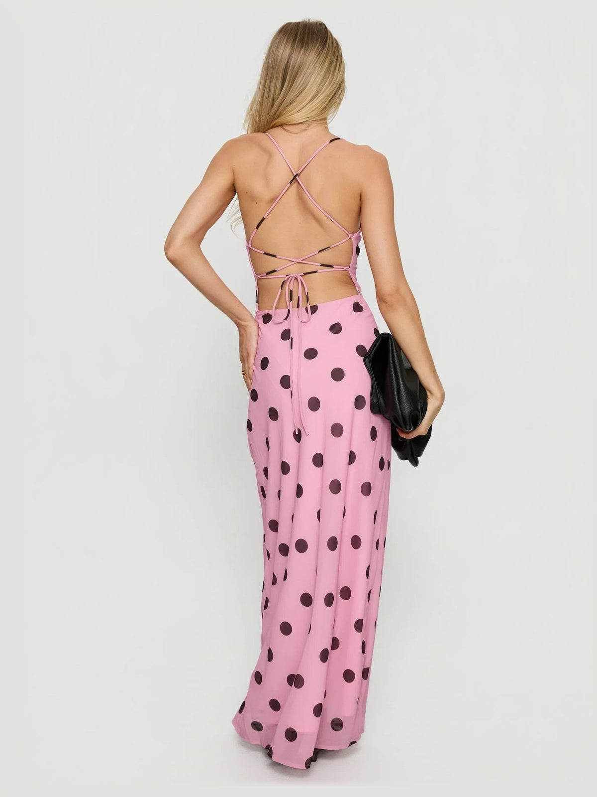 Pink formal dress with a-line shape