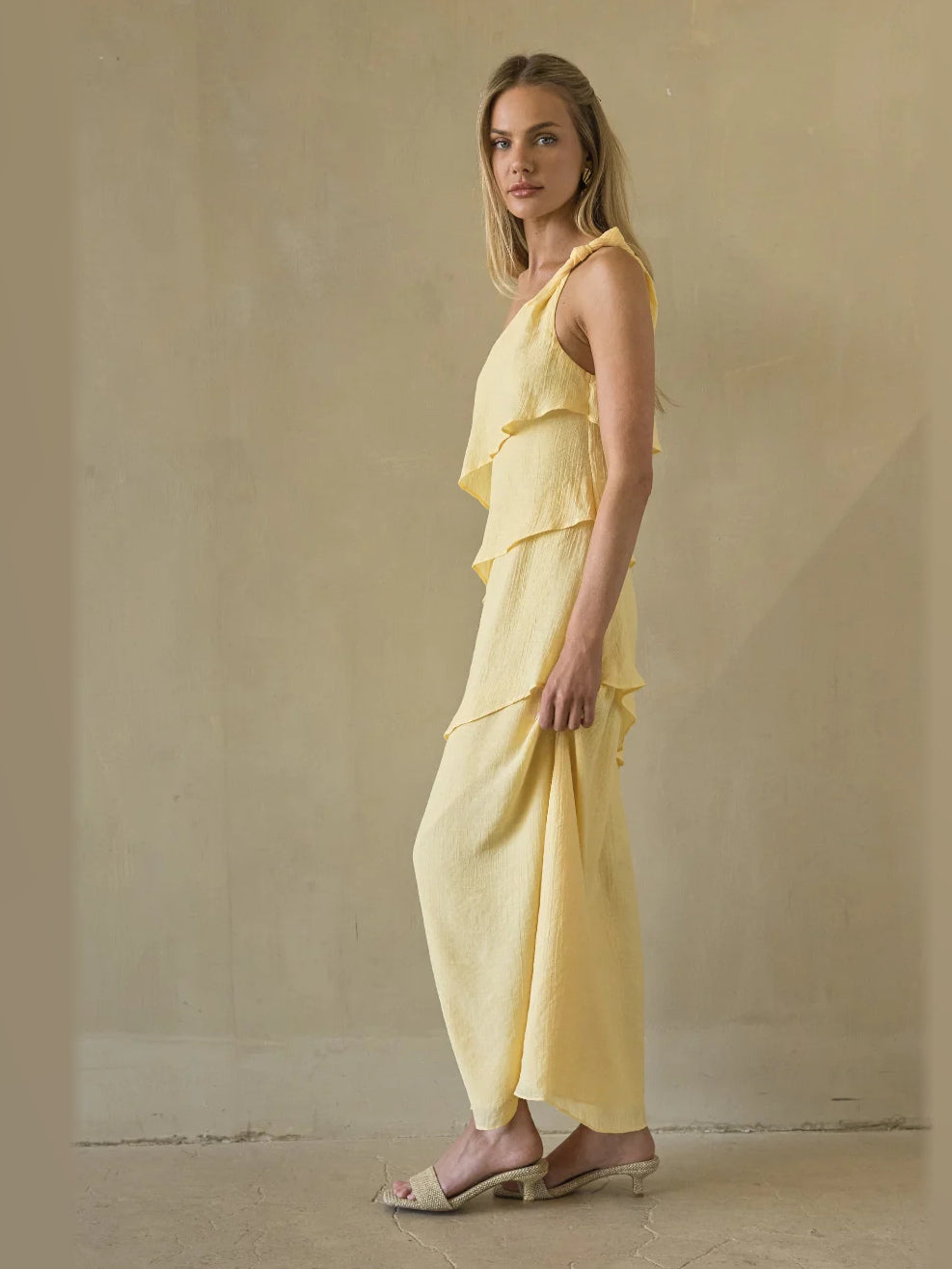 Sage formal dress with a-line shape