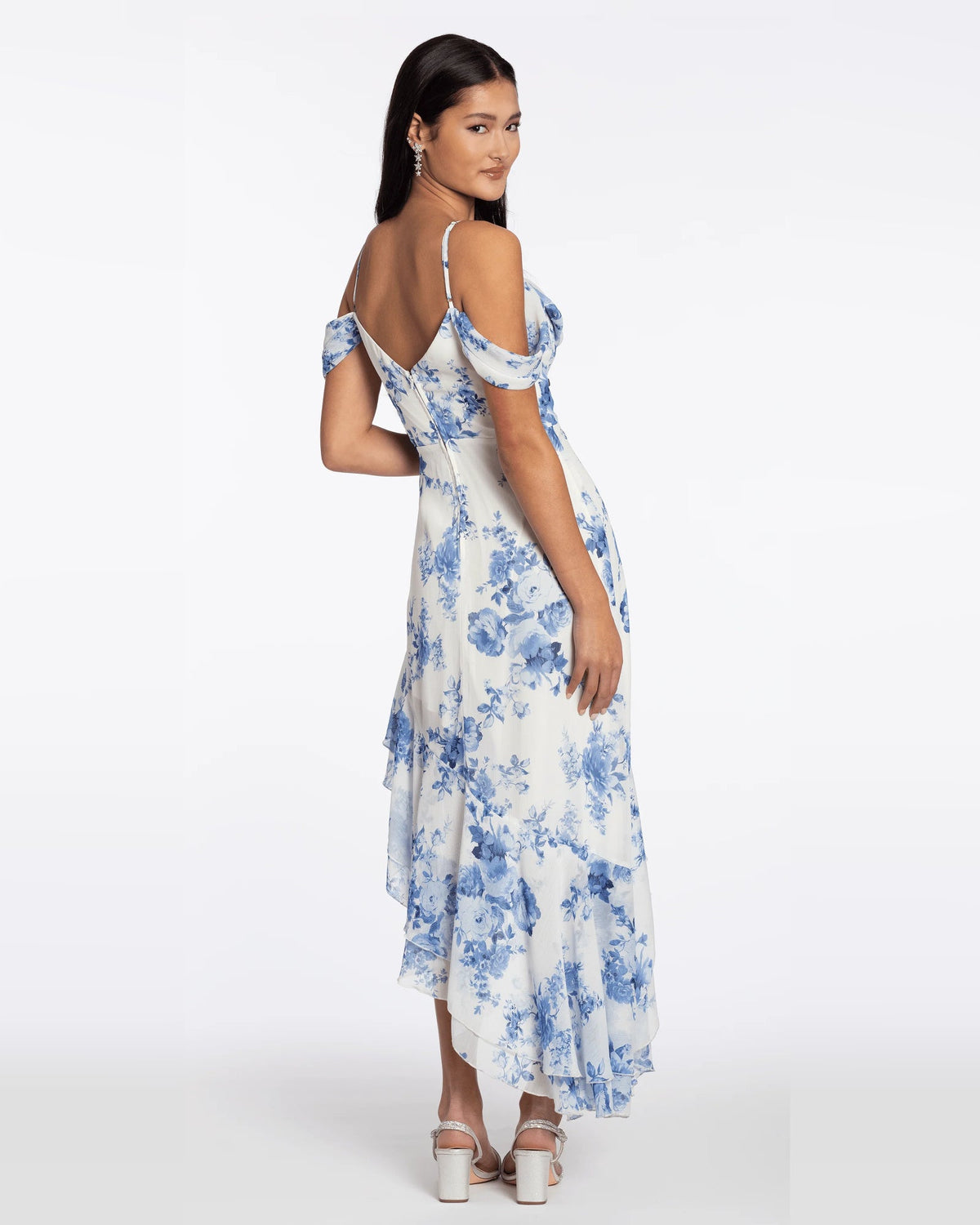 spaghetti strap a-line maxi homecoming dress - image 5