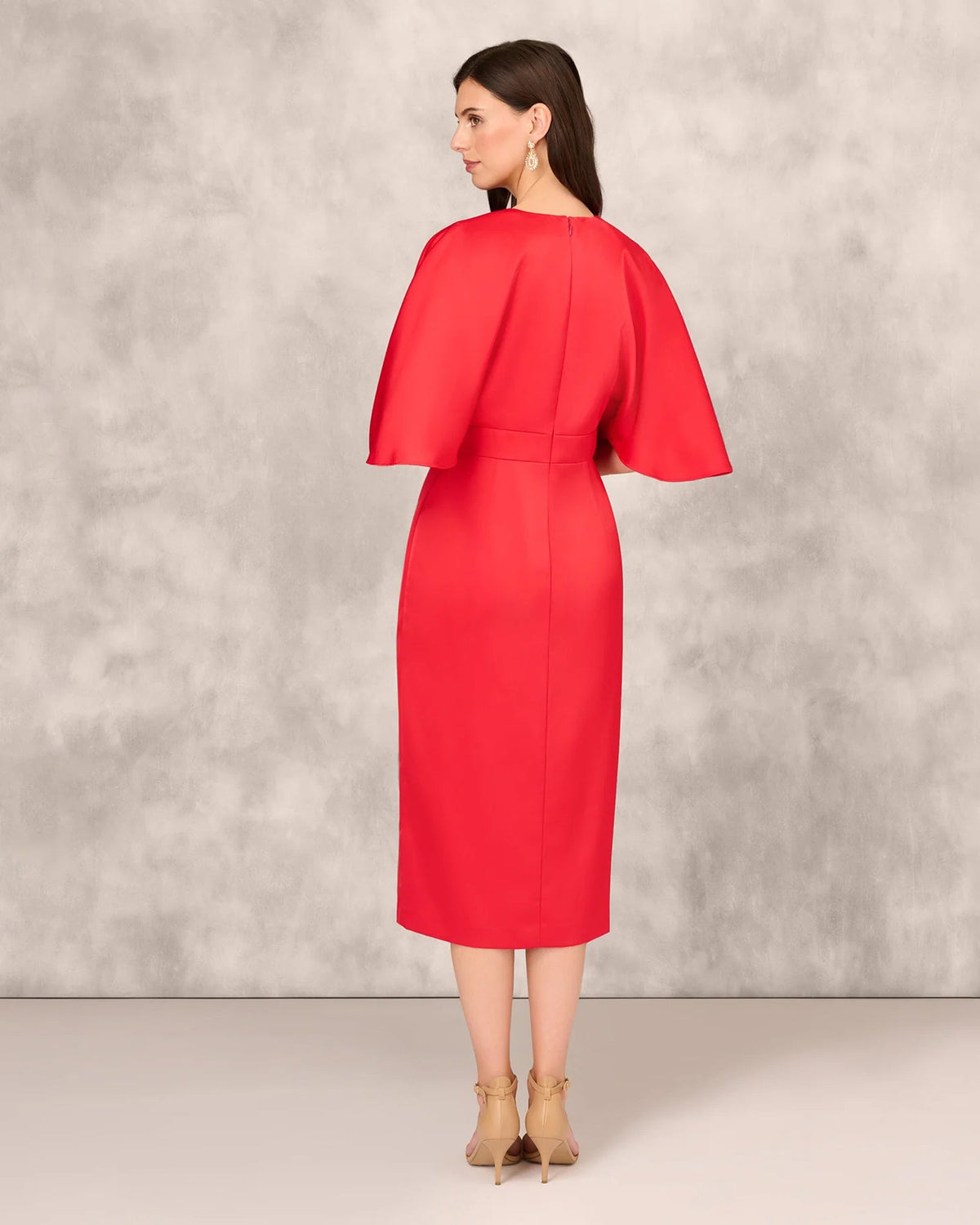 plunging neckline sheath midi mother of the bride dress - image 5