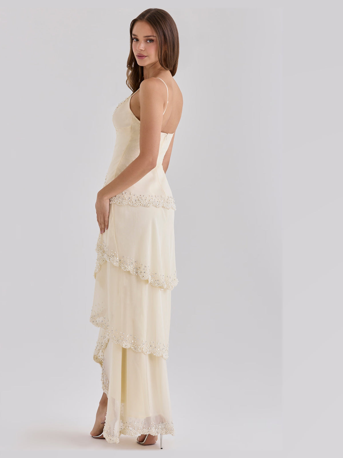 Vanilla formal dress with a-line shape