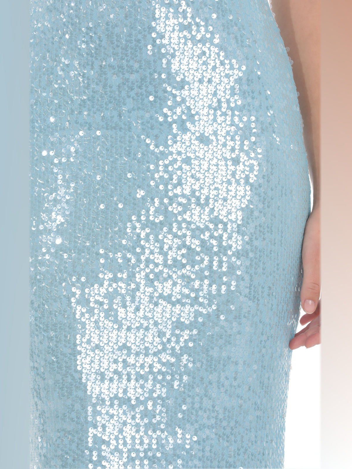 Light Blue bridesmaid dress with a-line shape