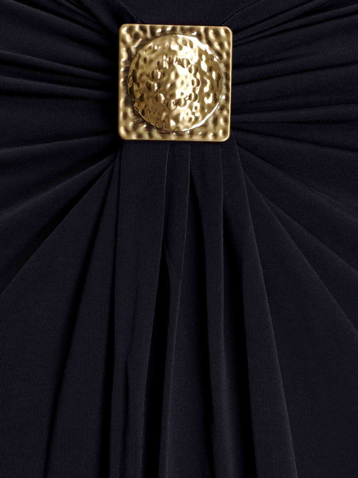 Black formal dress with a-line shape
