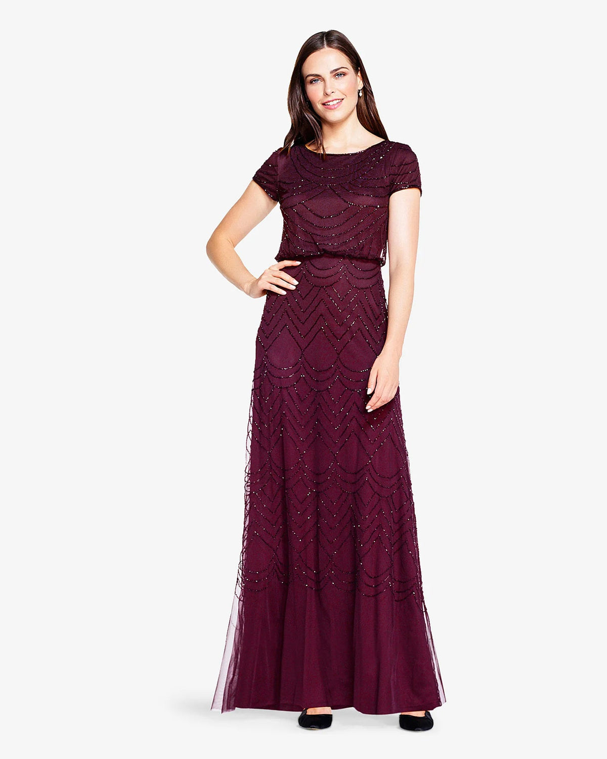 bateau neck a-line floor-length mother of the bride dress - image 5