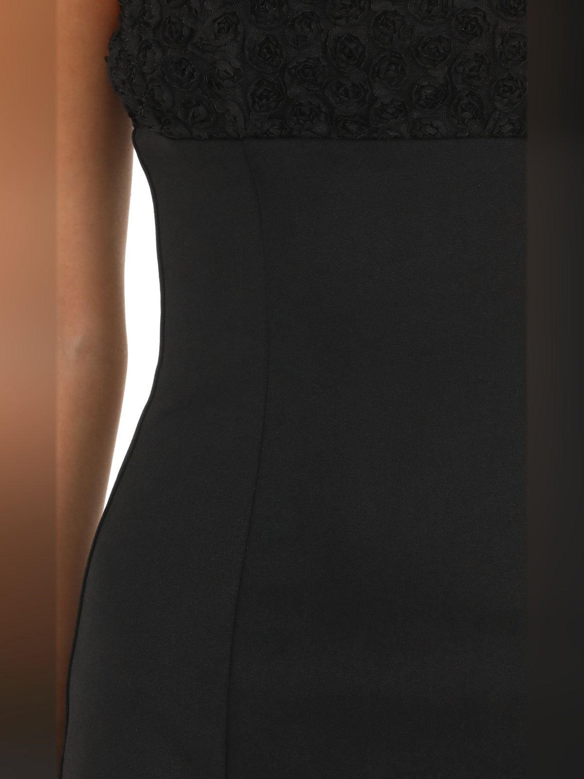 Black homecoming dress with a-line shape