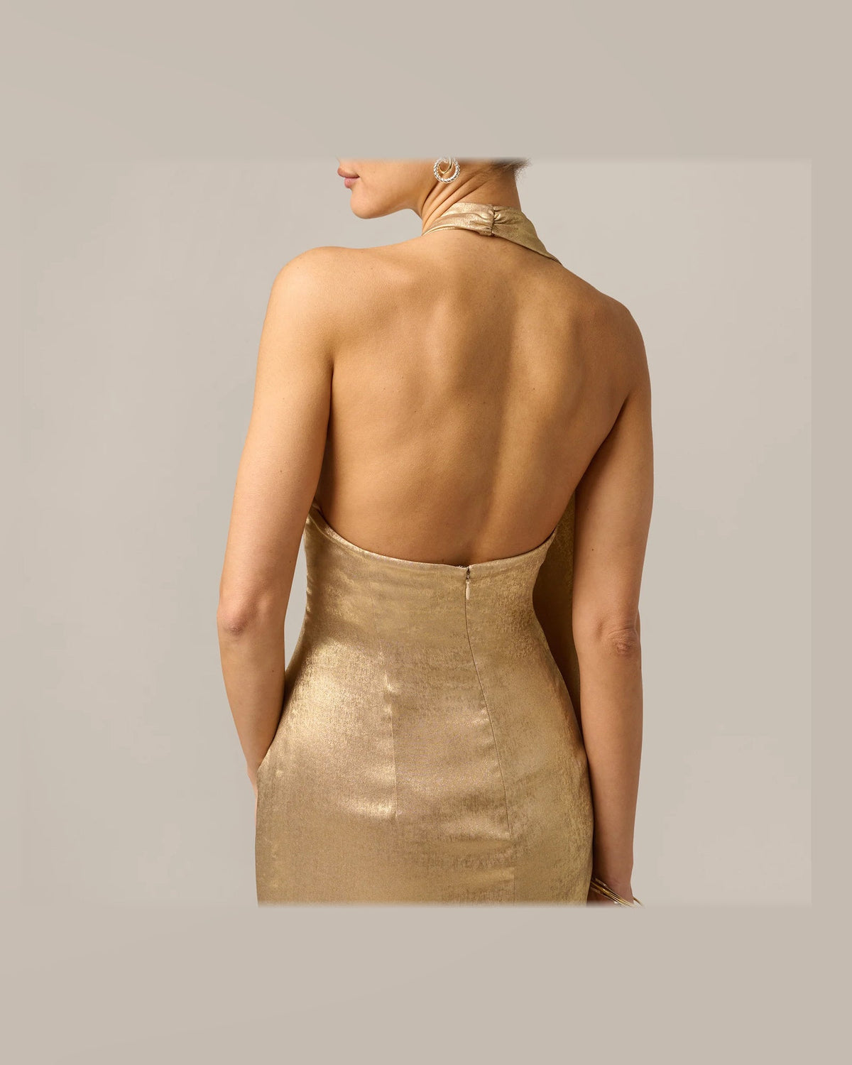 halter neck a-line floor-length formal dress - image 5