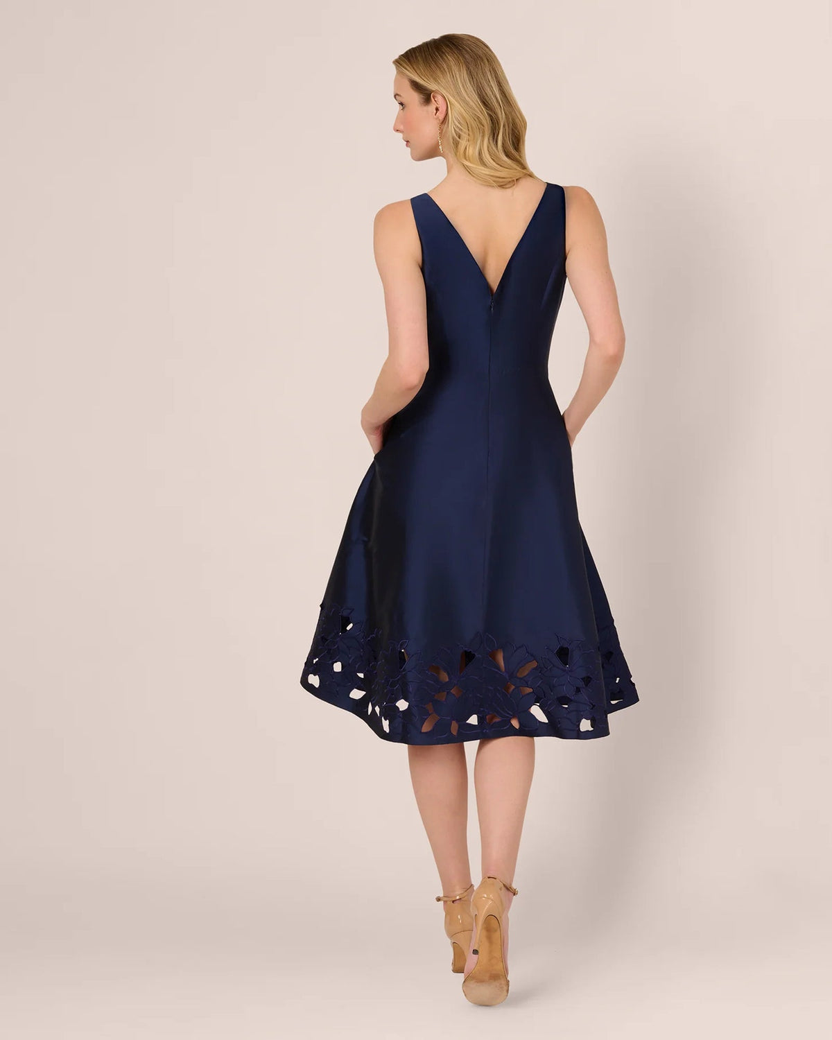 sleeveless a-line midi mother of the bride dress - image 5