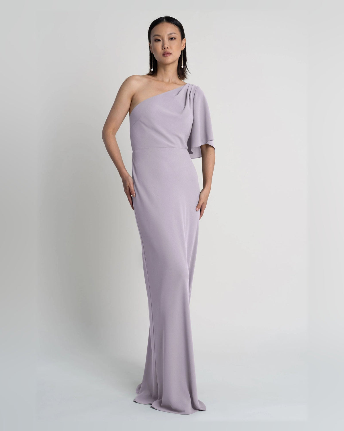 one shoulder a-line floor-length formal dress - image 5
