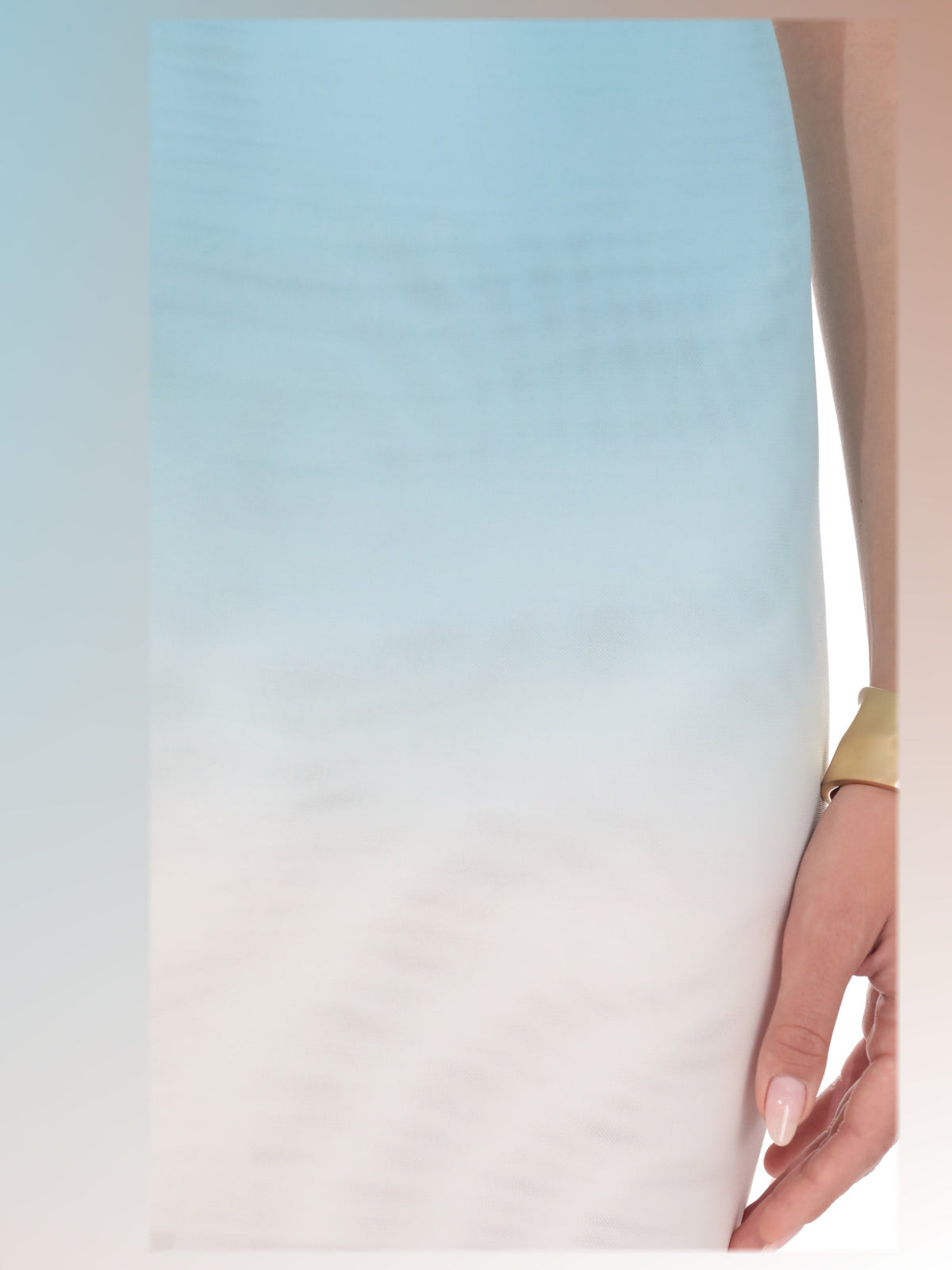 Blue And White bridesmaid dress with a-line shape