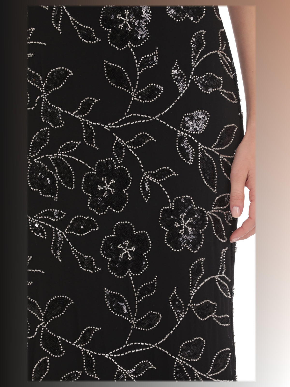 Black bridesmaid dress with a-line shape