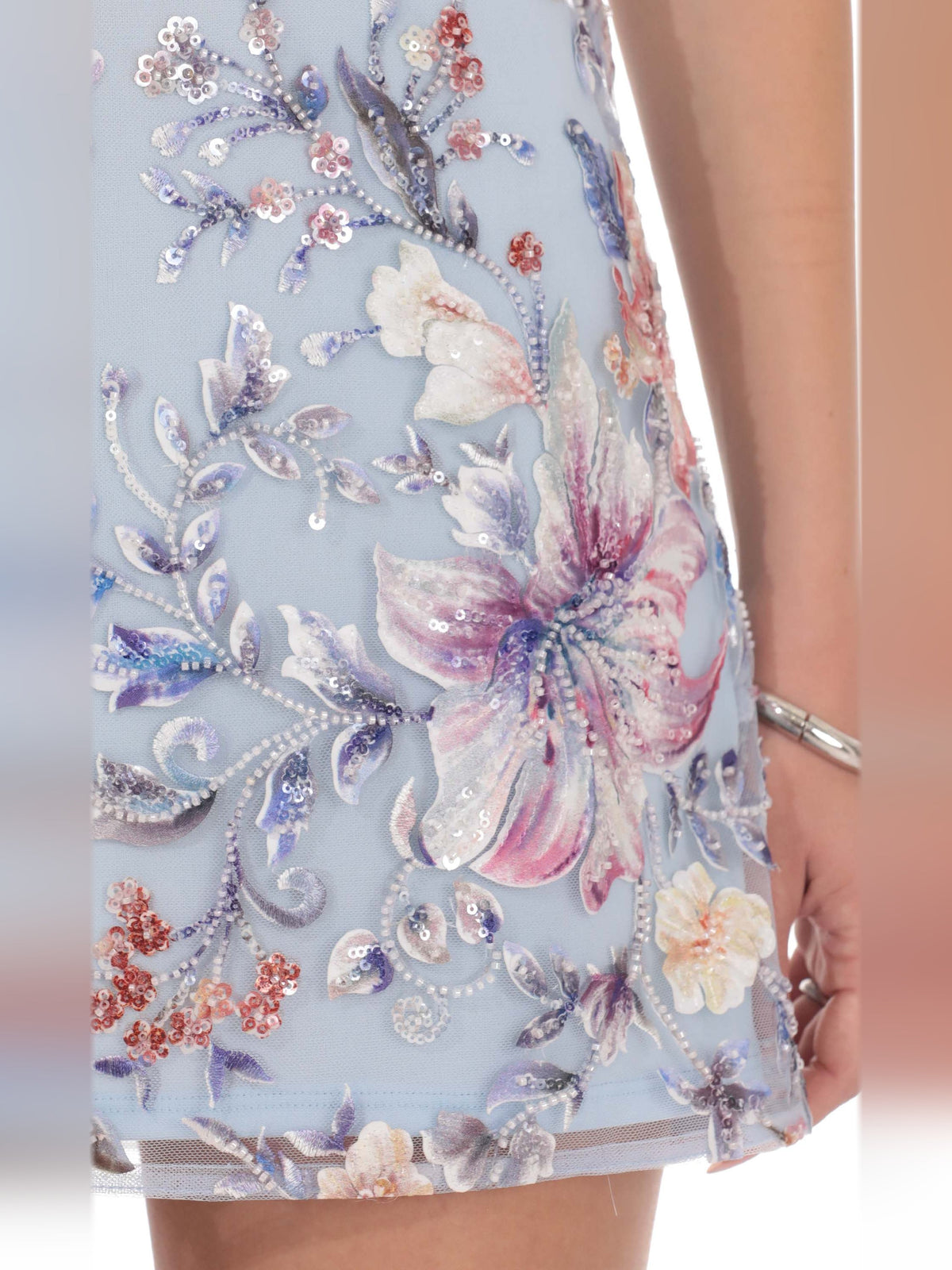 Light Blue homecoming dress with a-line shape