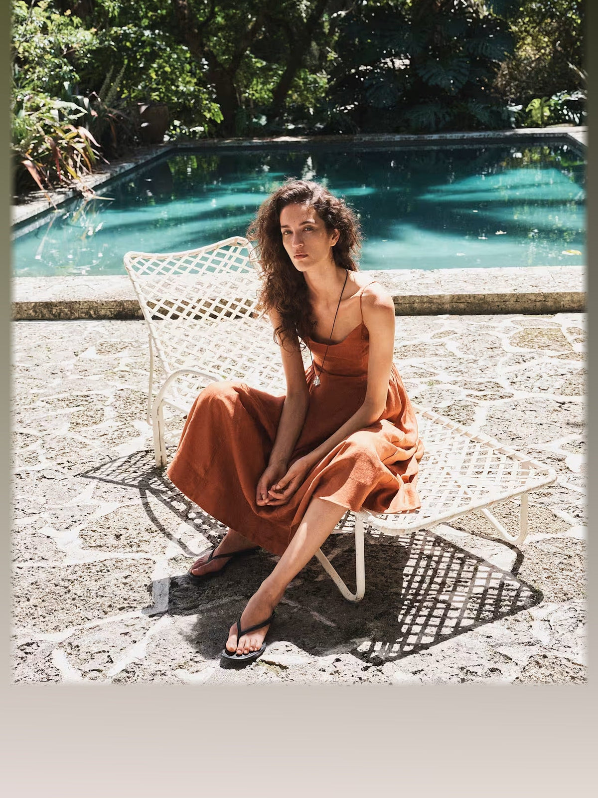 Terracotta formal dress with a-line shape