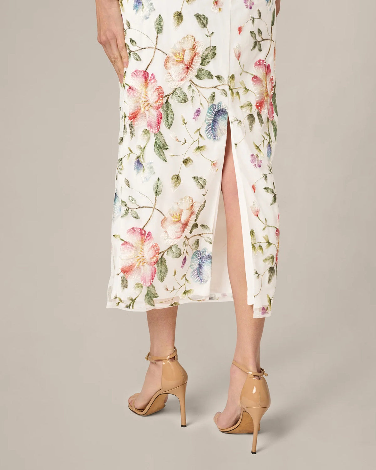 strapless a-line midi mother of the bride dress - image 5